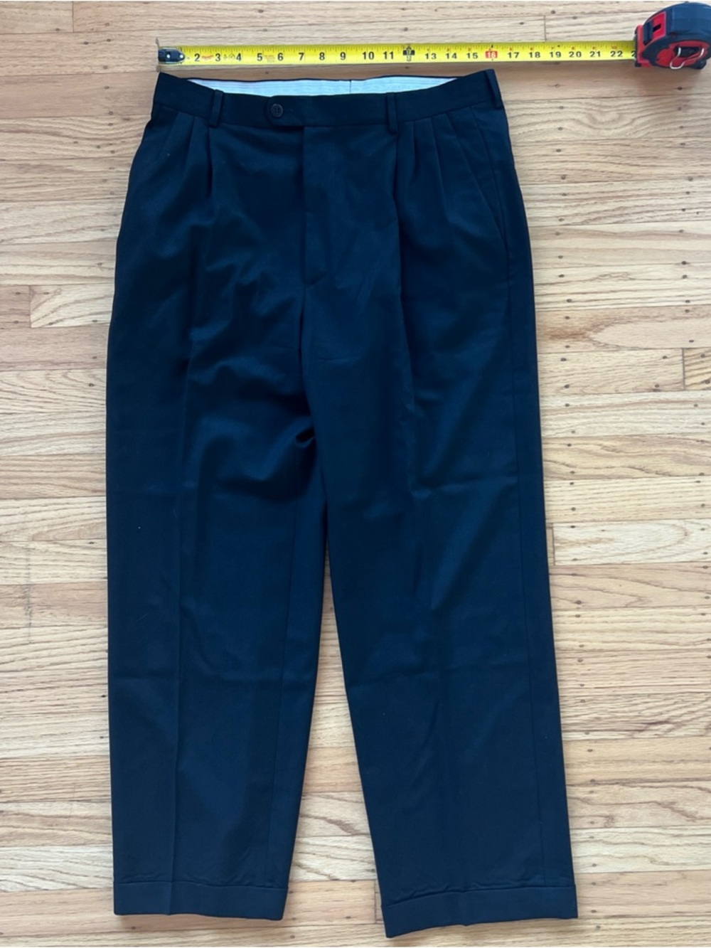Zanella Men’s Black Pleated Dress Pants 36